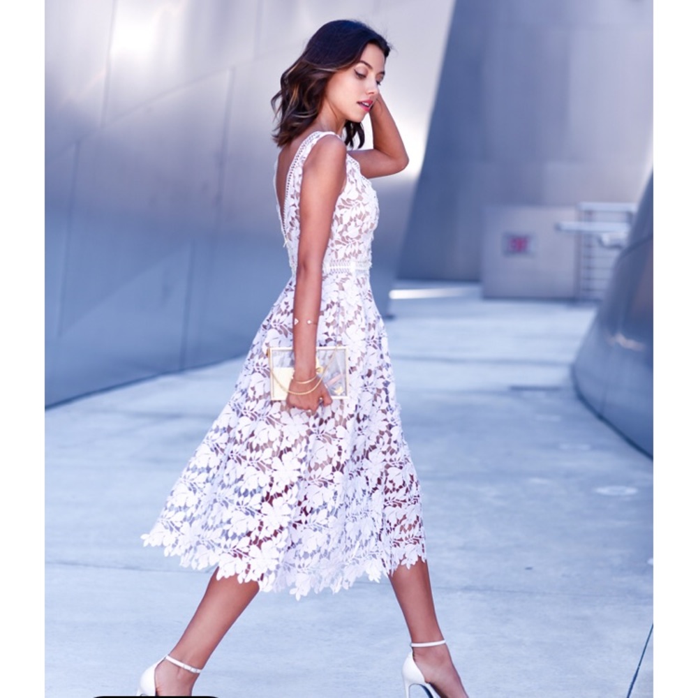 New with tag Self Portrait lace Medi dress.